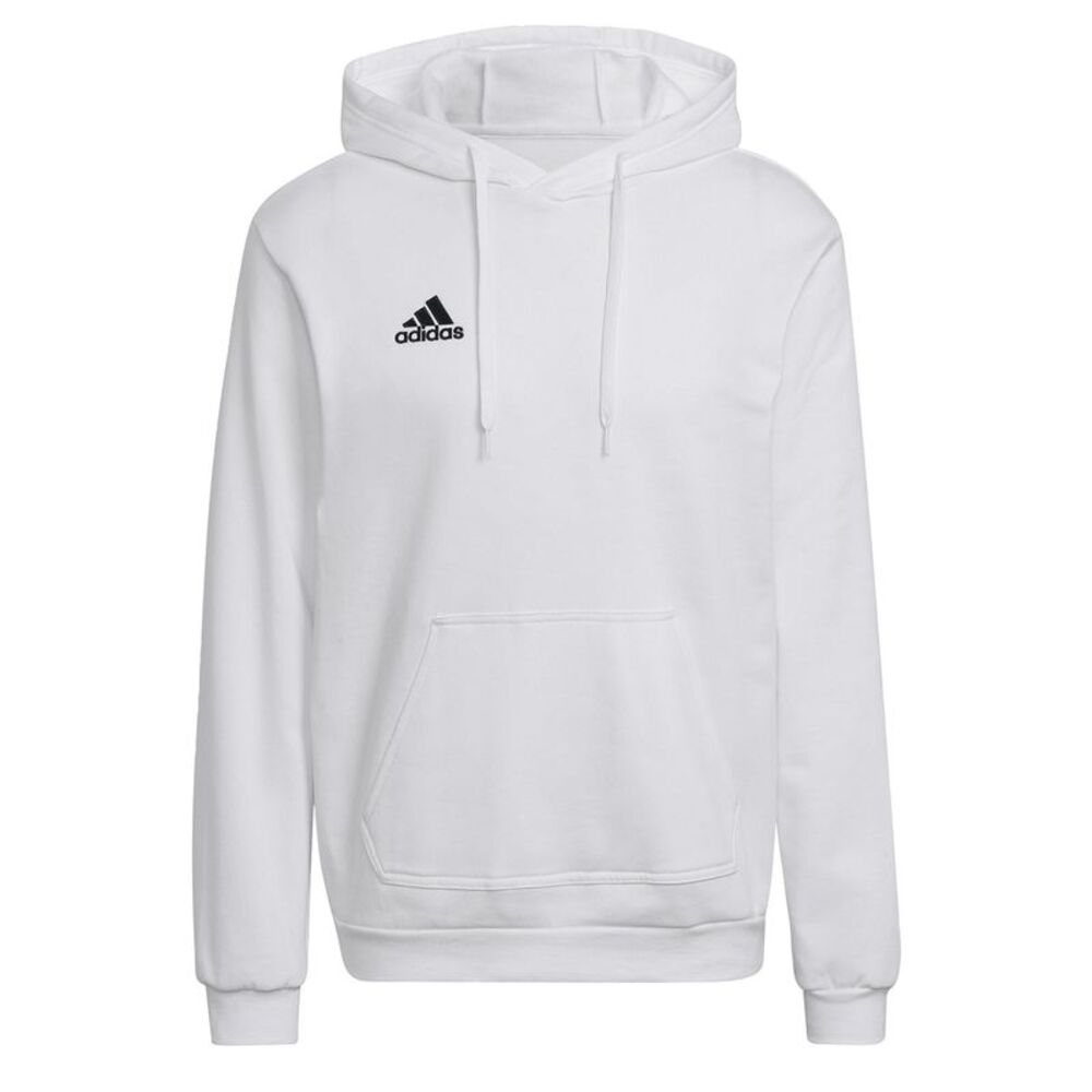 Adidas Mens Entrada 22 Cotton Blend Pullover Hoodie / White/Black